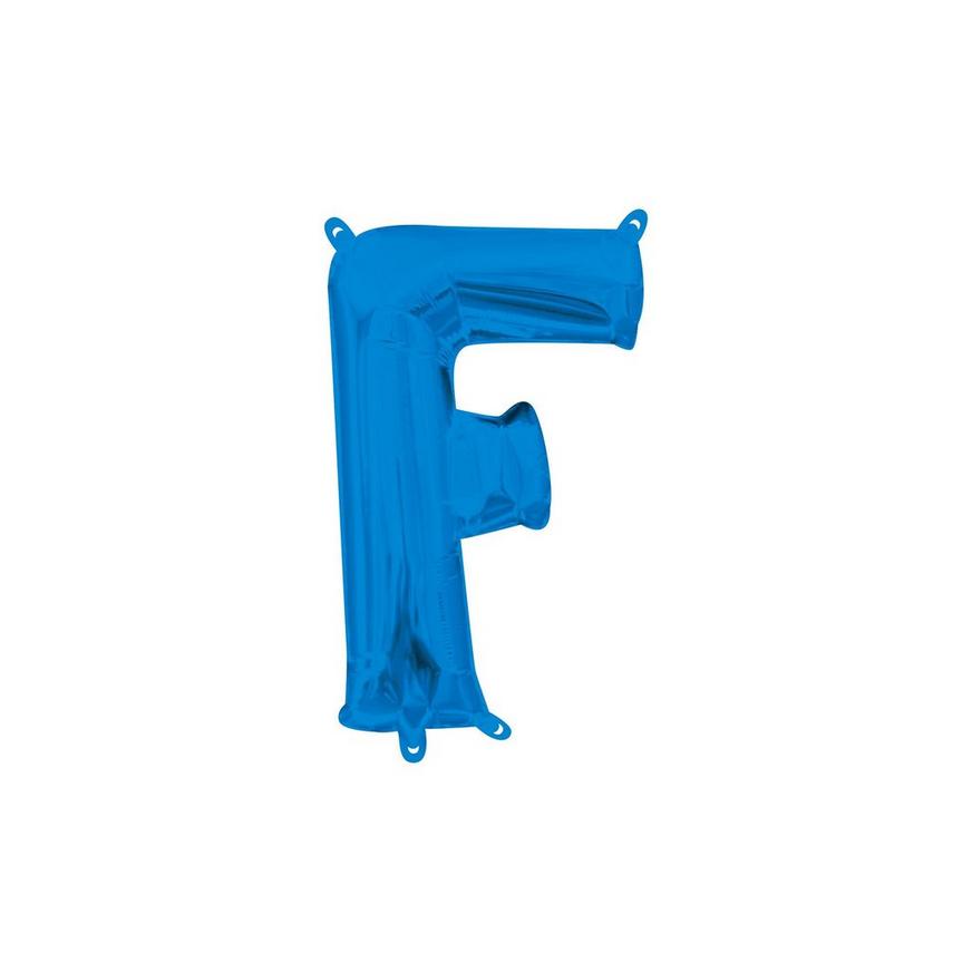 13in Air-Filled Blue Letter Balloon (F)